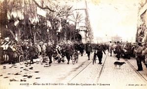 Alger - Revue du 18 Fevrier 1918 - Cyclistes du 9e Zouaves